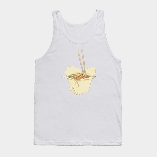 LoMein Noodle Container - Chinese Food Tank Top by sheehanstudios